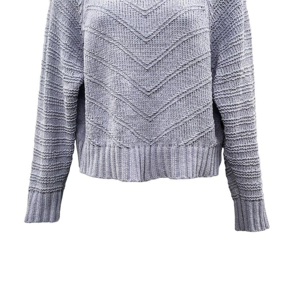 Generation K Mock Neck Cropped Long Sleeve Mock Neck Knit Sweater Top Lavender - Picture 4 of 7